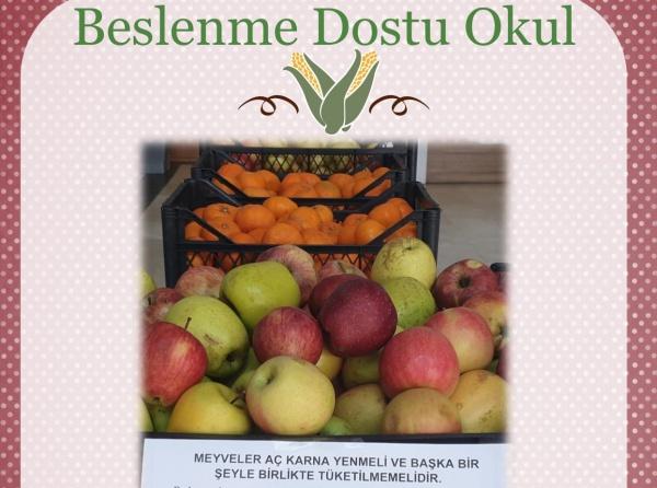 Beslenme Dostu Okul Projesi Meyve Dağıtımı Etkinliğimiz